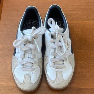 Puma White and Beige Women's Sneakers